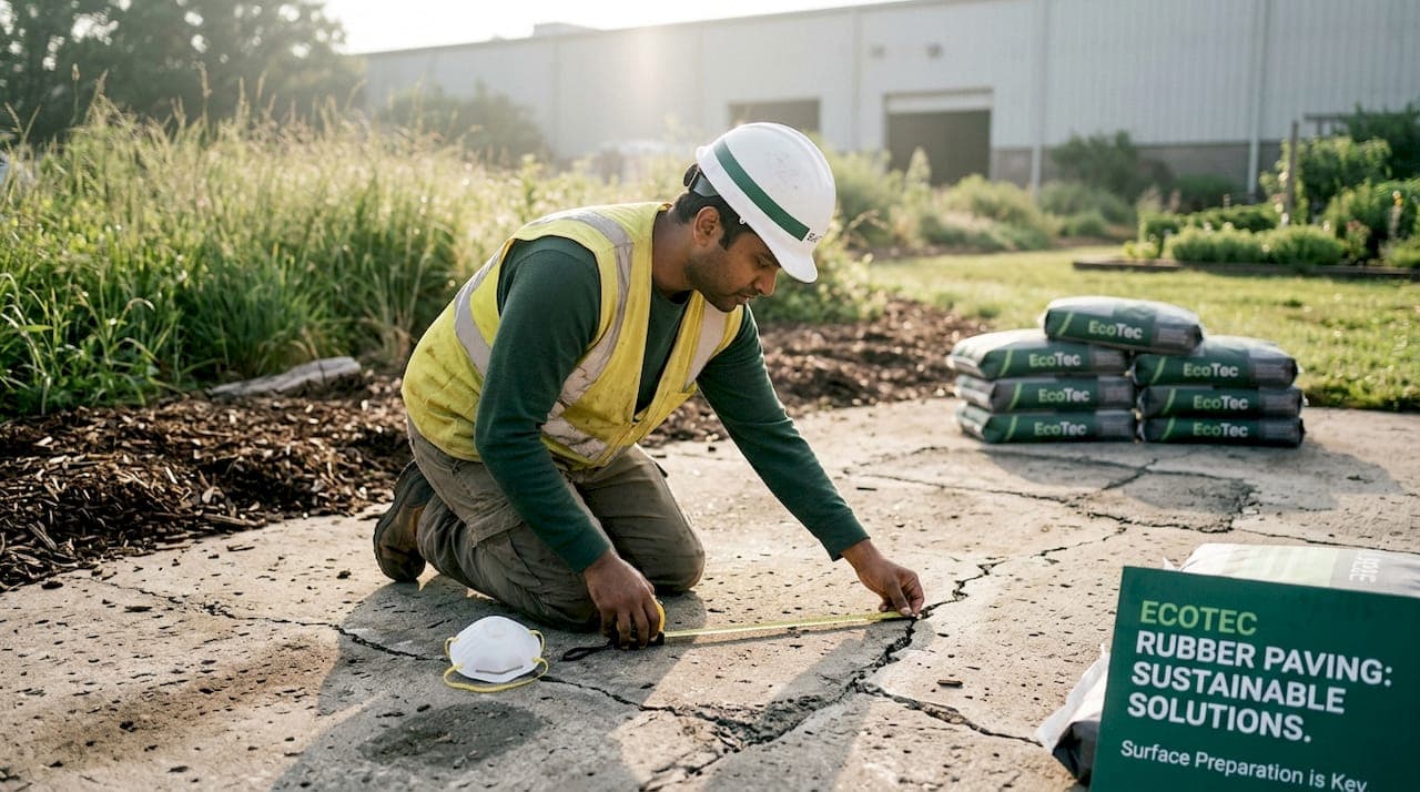 The Role of Surface Prep in Rubber Paving Success