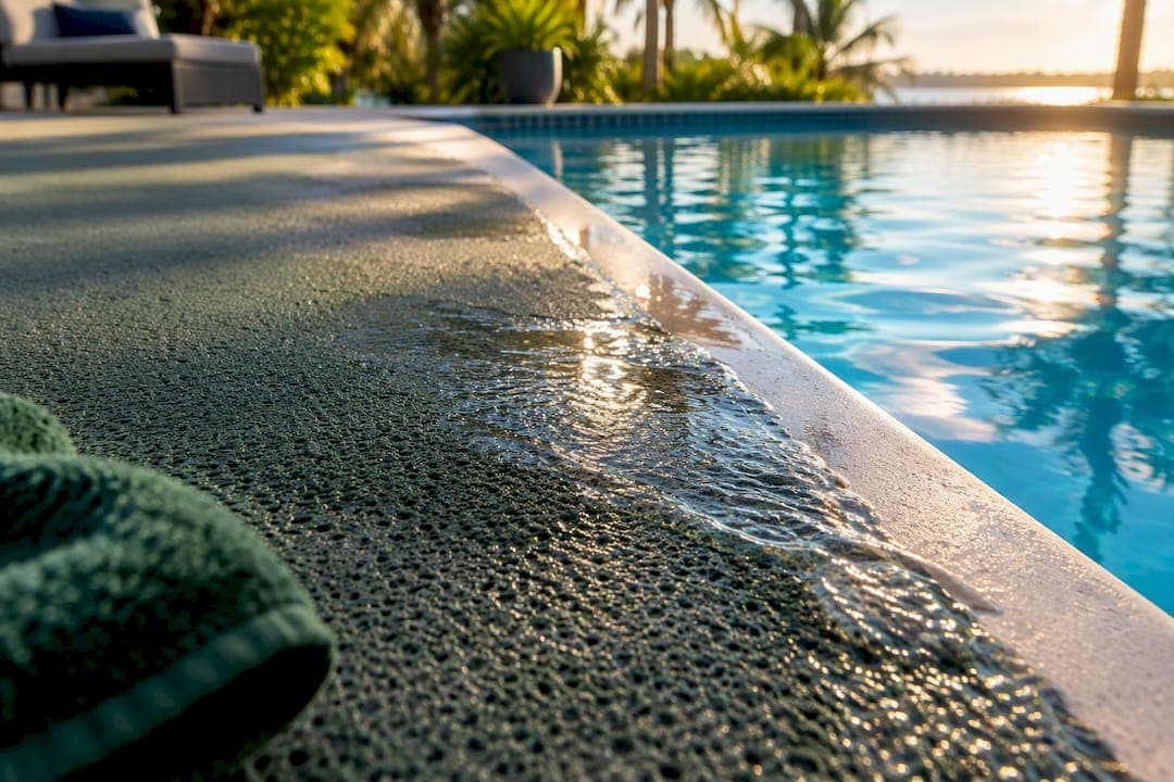 Pool Deck Surfaces That Pass ANSI A326.3 Wet DCOF Tests