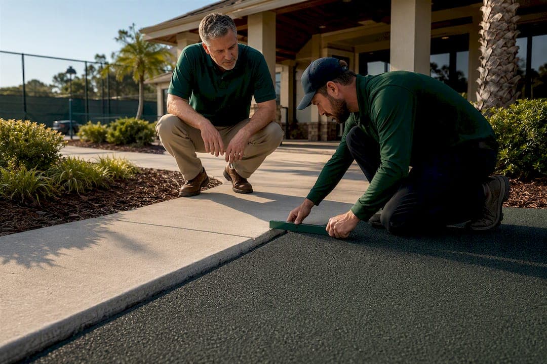 Facility Managers: ADA Rubber Walkways for Clubhouses Verified Onsite