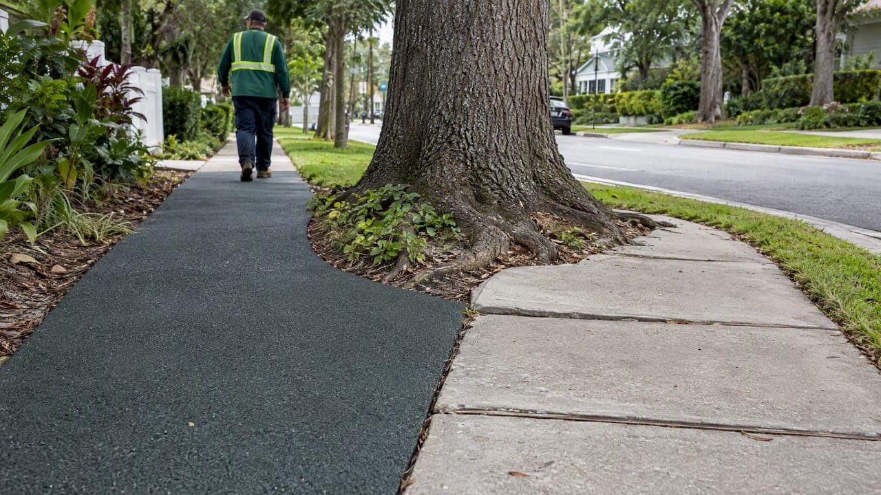 When flexible sidewalk material beats concrete, a specifier's checklist