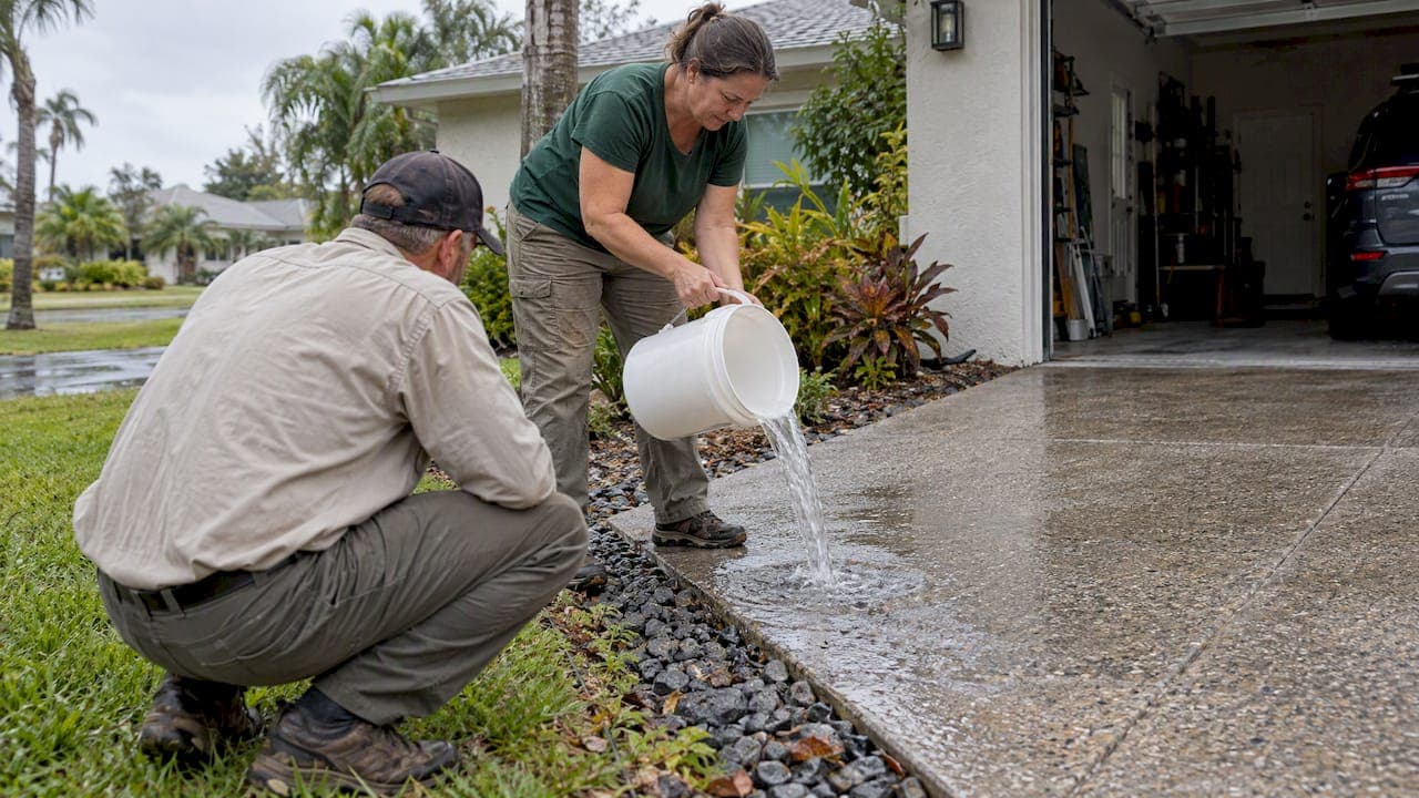 Homeowners: Flood Resistant Driveway: Size Subbase, Run 5 Gal Test