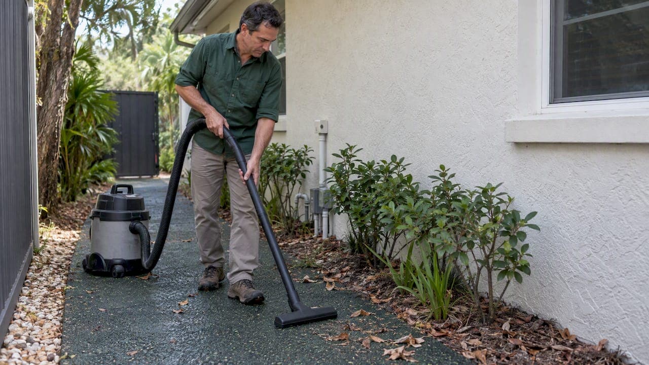 Clean Rubber Paving: Owners' Vacuuming Twice a Year Can Prevent Clogs